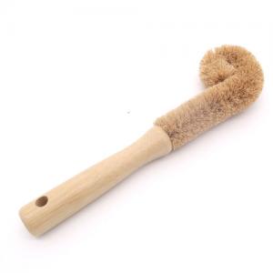 Dish Brush,Eco-Friendly Kitchen Dish Scrub Brush for Dishes(Pot Dish Scrubber),Coconut Fiber Bristle with Bamboo Handle,Dishwashing Brush with Handle for Pan