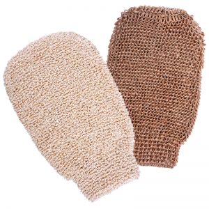 Natural Fiber Loofah Face Glove Sponge Scrubber Remove Dead Skin Bath Body Exfoliating Glove Mitt