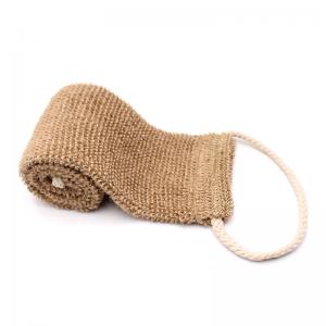 Exfoliator Massage Skin Reusable Natural Hemp Jute Scrub Strap Towel Back Washer Long Bath Sponge Back Scrubber